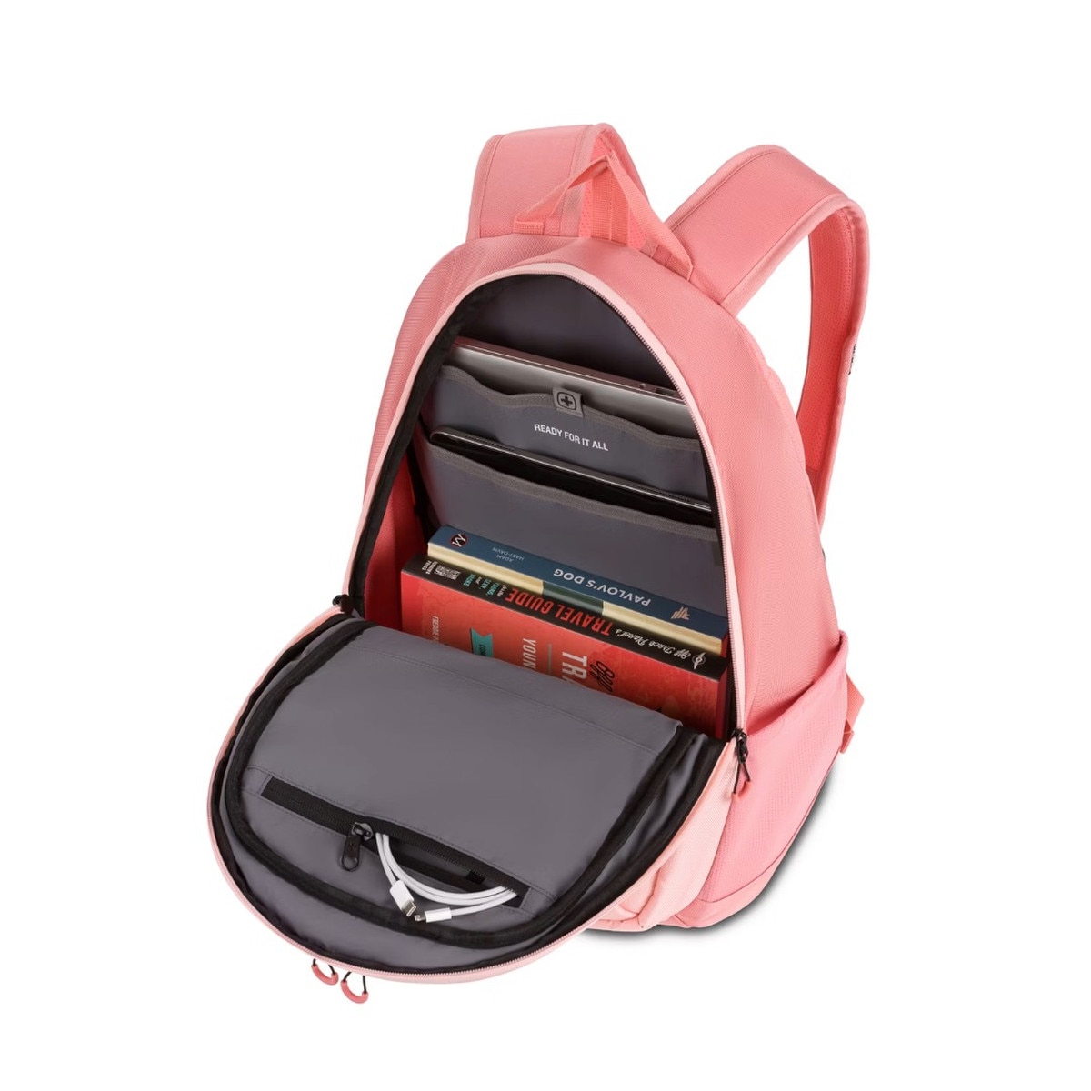 Pink Swissgear laptop backpack